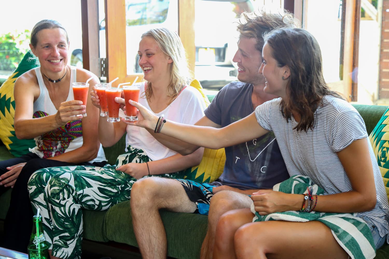 Tropical drinks by the balcony