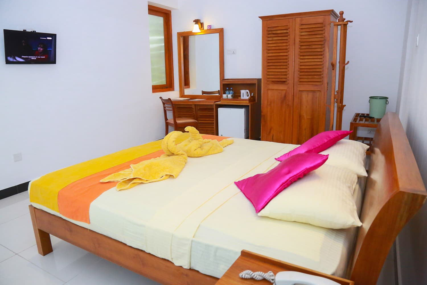 Colorful double room interior